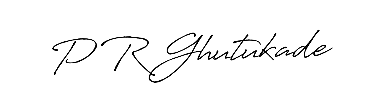 Similarly Antro_Vectra_Bolder is the best handwritten signature design. Signature creator online .You can use it as an online autograph creator for name P R Ghutukade. P R Ghutukade signature style 7 images and pictures png