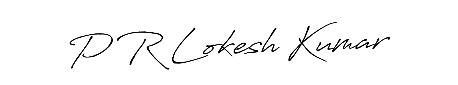 Design your own signature with our free online signature maker. With this signature software, you can create a handwritten (Antro_Vectra_Bolder) signature for name P R Lokesh Kumar. P R Lokesh Kumar signature style 7 images and pictures png