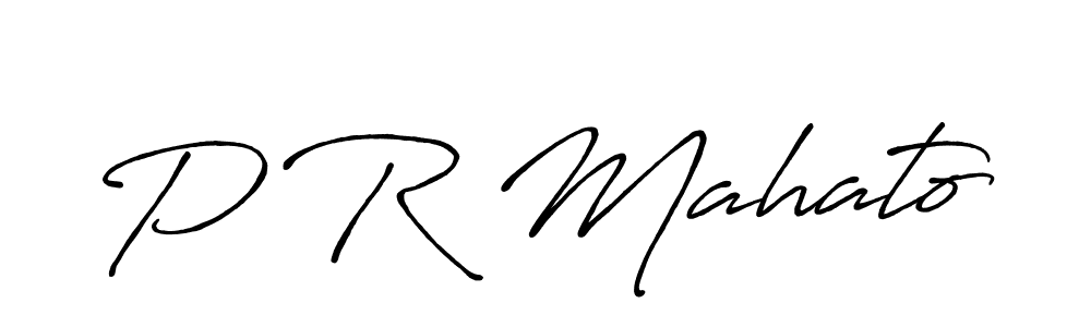 Design your own signature with our free online signature maker. With this signature software, you can create a handwritten (Antro_Vectra_Bolder) signature for name P R Mahato. P R Mahato signature style 7 images and pictures png