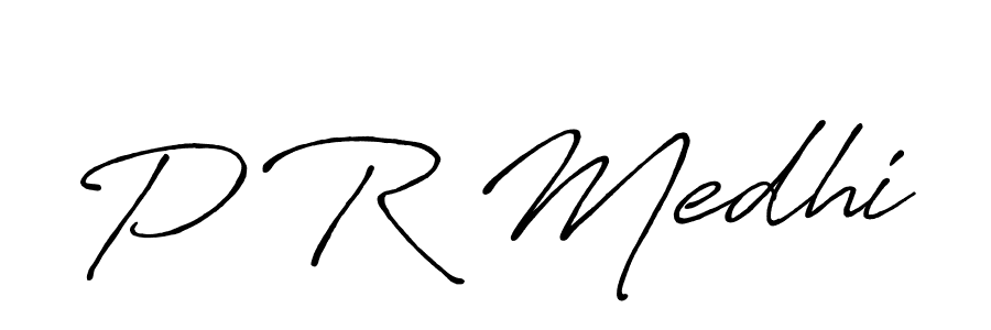 P R Medhi stylish signature style. Best Handwritten Sign (Antro_Vectra_Bolder) for my name. Handwritten Signature Collection Ideas for my name P R Medhi. P R Medhi signature style 7 images and pictures png