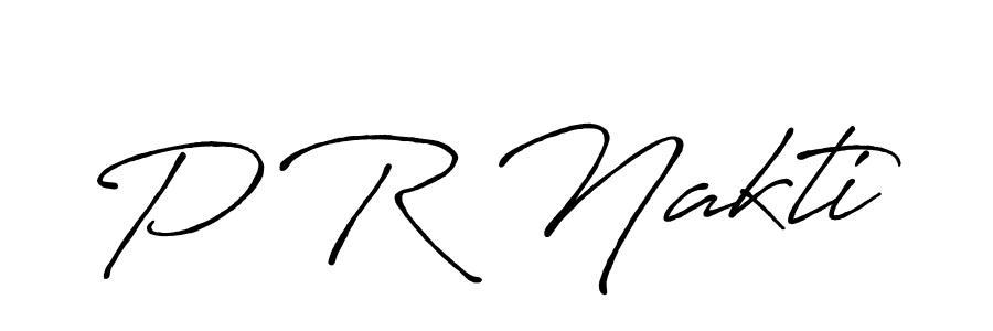 Make a beautiful signature design for name P R Nakti. With this signature (Antro_Vectra_Bolder) style, you can create a handwritten signature for free. P R Nakti signature style 7 images and pictures png