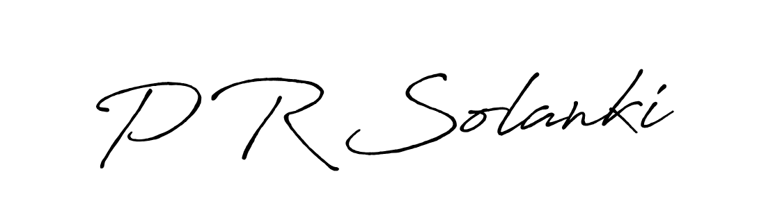 How to make P R Solanki name signature. Use Antro_Vectra_Bolder style for creating short signs online. This is the latest handwritten sign. P R Solanki signature style 7 images and pictures png