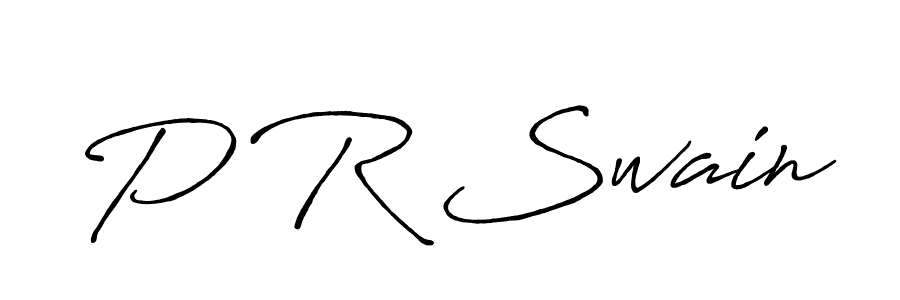 Make a beautiful signature design for name P R Swain. With this signature (Antro_Vectra_Bolder) style, you can create a handwritten signature for free. P R Swain signature style 7 images and pictures png