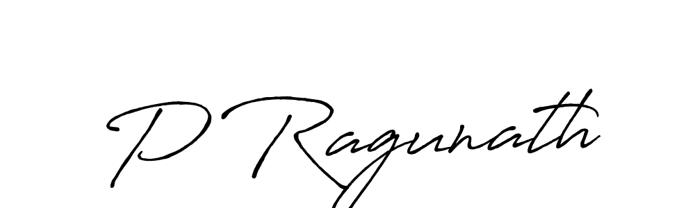 P Ragunath stylish signature style. Best Handwritten Sign (Antro_Vectra_Bolder) for my name. Handwritten Signature Collection Ideas for my name P Ragunath. P Ragunath signature style 7 images and pictures png