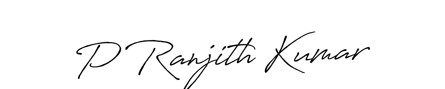 How to make P Ranjith Kumar signature? Antro_Vectra_Bolder is a professional autograph style. Create handwritten signature for P Ranjith Kumar name. P Ranjith Kumar signature style 7 images and pictures png