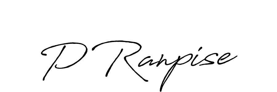 Design your own signature with our free online signature maker. With this signature software, you can create a handwritten (Antro_Vectra_Bolder) signature for name P Ranpise. P Ranpise signature style 7 images and pictures png
