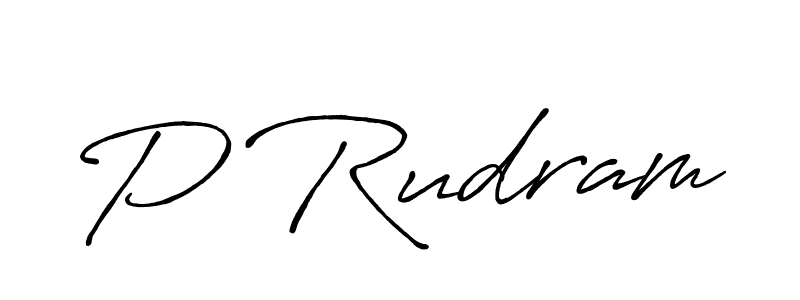 Also we have P Rudram name is the best signature style. Create professional handwritten signature collection using Antro_Vectra_Bolder autograph style. P Rudram signature style 7 images and pictures png