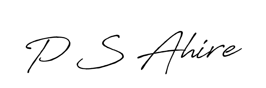 Make a beautiful signature design for name P S Ahire. Use this online signature maker to create a handwritten signature for free. P S Ahire signature style 7 images and pictures png