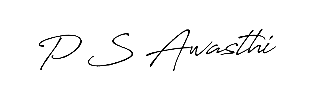 Also we have P S Awasthi name is the best signature style. Create professional handwritten signature collection using Antro_Vectra_Bolder autograph style. P S Awasthi signature style 7 images and pictures png