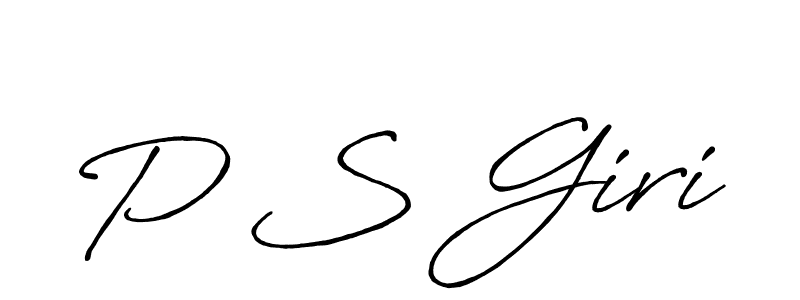 Use a signature maker to create a handwritten signature online. With this signature software, you can design (Antro_Vectra_Bolder) your own signature for name P S Giri. P S Giri signature style 7 images and pictures png