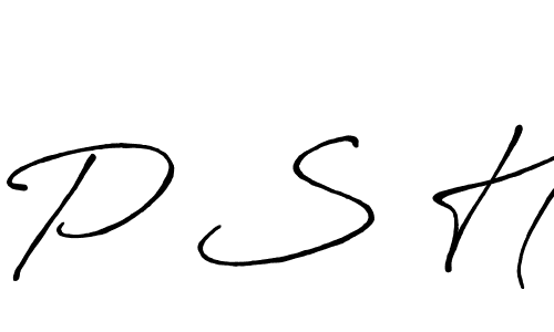 P S H stylish signature style. Best Handwritten Sign (Antro_Vectra_Bolder) for my name. Handwritten Signature Collection Ideas for my name P S H. P S H signature style 7 images and pictures png