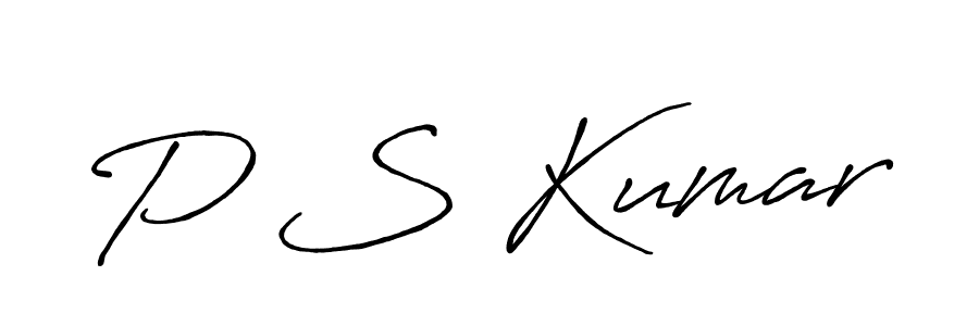 P S Kumar stylish signature style. Best Handwritten Sign (Antro_Vectra_Bolder) for my name. Handwritten Signature Collection Ideas for my name P S Kumar. P S Kumar signature style 7 images and pictures png