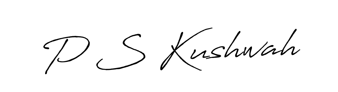 The best way (Antro_Vectra_Bolder) to make a short signature is to pick only two or three words in your name. The name P S Kushwah include a total of six letters. For converting this name. P S Kushwah signature style 7 images and pictures png