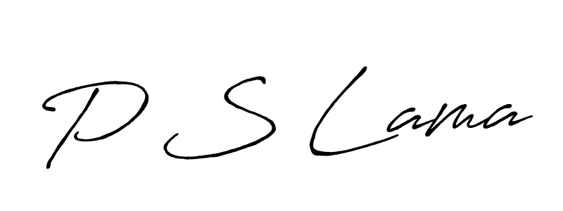 Make a beautiful signature design for name P S Lama. With this signature (Antro_Vectra_Bolder) style, you can create a handwritten signature for free. P S Lama signature style 7 images and pictures png