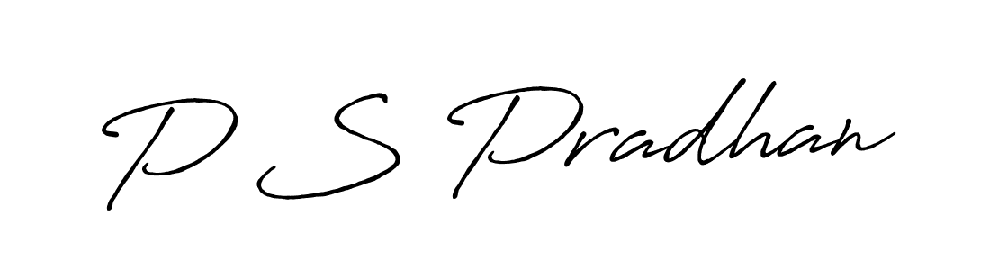 Use a signature maker to create a handwritten signature online. With this signature software, you can design (Antro_Vectra_Bolder) your own signature for name P S Pradhan. P S Pradhan signature style 7 images and pictures png