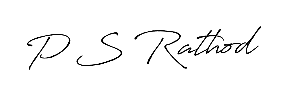 Design your own signature with our free online signature maker. With this signature software, you can create a handwritten (Antro_Vectra_Bolder) signature for name P S Rathod. P S Rathod signature style 7 images and pictures png