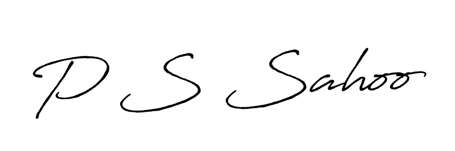Design your own signature with our free online signature maker. With this signature software, you can create a handwritten (Antro_Vectra_Bolder) signature for name P S Sahoo. P S Sahoo signature style 7 images and pictures png