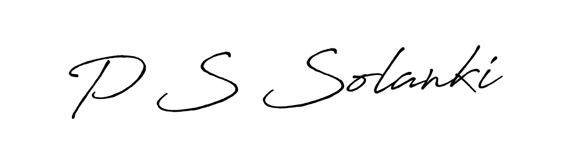 How to make P S Solanki name signature. Use Antro_Vectra_Bolder style for creating short signs online. This is the latest handwritten sign. P S Solanki signature style 7 images and pictures png