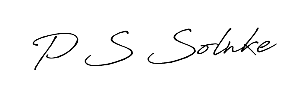 Also You can easily find your signature by using the search form. We will create P S Solnke name handwritten signature images for you free of cost using Antro_Vectra_Bolder sign style. P S Solnke signature style 7 images and pictures png