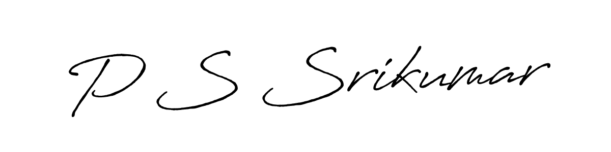 P S Srikumar stylish signature style. Best Handwritten Sign (Antro_Vectra_Bolder) for my name. Handwritten Signature Collection Ideas for my name P S Srikumar. P S Srikumar signature style 7 images and pictures png
