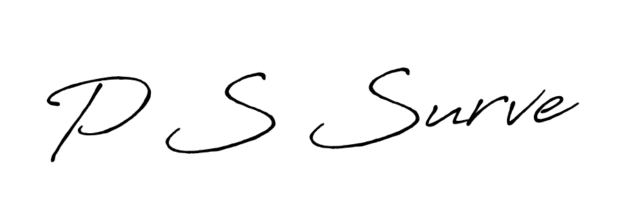 Make a beautiful signature design for name P S Surve. With this signature (Antro_Vectra_Bolder) style, you can create a handwritten signature for free. P S Surve signature style 7 images and pictures png