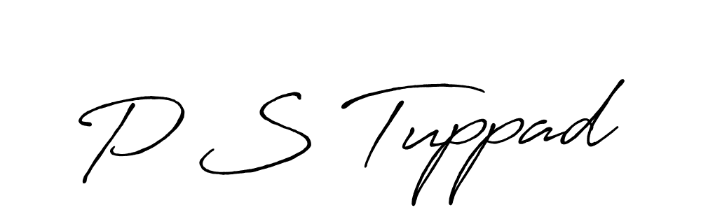 Design your own signature with our free online signature maker. With this signature software, you can create a handwritten (Antro_Vectra_Bolder) signature for name P S Tuppad. P S Tuppad signature style 7 images and pictures png