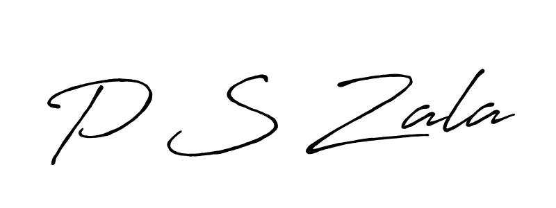 How to make P S Zala signature? Antro_Vectra_Bolder is a professional autograph style. Create handwritten signature for P S Zala name. P S Zala signature style 7 images and pictures png