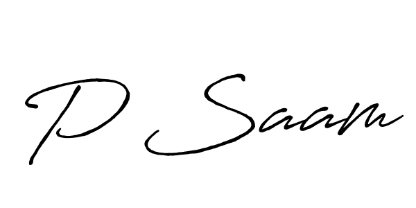 How to make P Saam signature? Antro_Vectra_Bolder is a professional autograph style. Create handwritten signature for P Saam name. P Saam signature style 7 images and pictures png