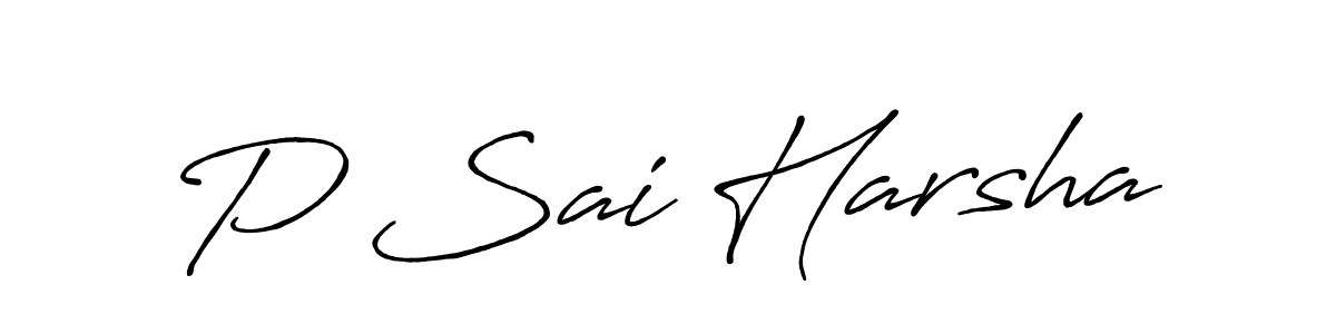 Best and Professional Signature Style for P Sai Harsha. Antro_Vectra_Bolder Best Signature Style Collection. P Sai Harsha signature style 7 images and pictures png