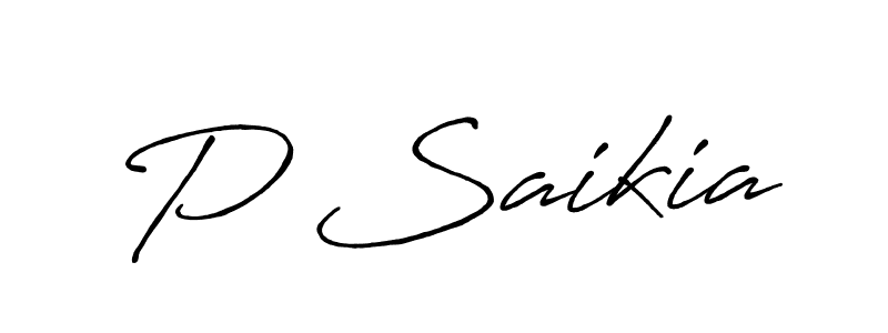 if you are searching for the best signature style for your name P Saikia. so please give up your signature search. here we have designed multiple signature styles  using Antro_Vectra_Bolder. P Saikia signature style 7 images and pictures png