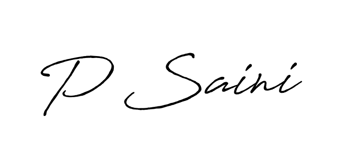 You should practise on your own different ways (Antro_Vectra_Bolder) to write your name (P Saini) in signature. don't let someone else do it for you. P Saini signature style 7 images and pictures png