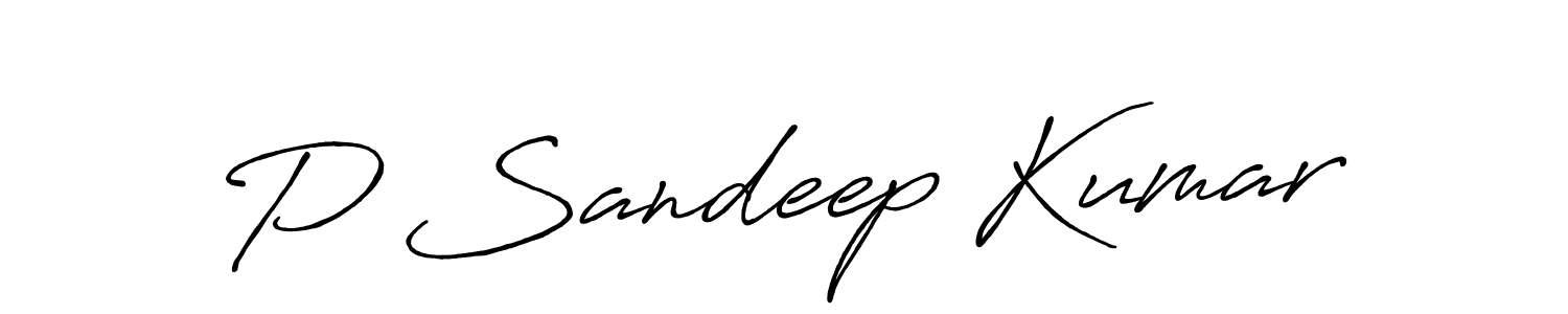Make a short P Sandeep Kumar signature style. Manage your documents anywhere anytime using Antro_Vectra_Bolder. Create and add eSignatures, submit forms, share and send files easily. P Sandeep Kumar signature style 7 images and pictures png