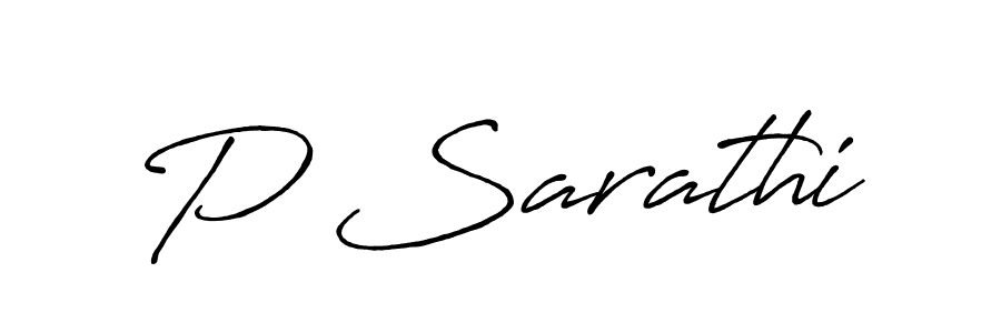 The best way (Antro_Vectra_Bolder) to make a short signature is to pick only two or three words in your name. The name P Sarathi include a total of six letters. For converting this name. P Sarathi signature style 7 images and pictures png