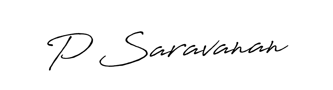The best way (Antro_Vectra_Bolder) to make a short signature is to pick only two or three words in your name. The name P Saravanan include a total of six letters. For converting this name. P Saravanan signature style 7 images and pictures png