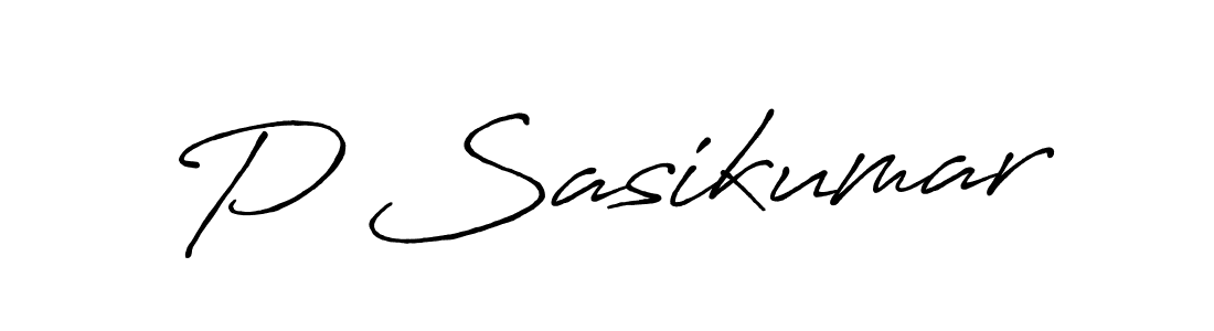 Also we have P Sasikumar name is the best signature style. Create professional handwritten signature collection using Antro_Vectra_Bolder autograph style. P Sasikumar signature style 7 images and pictures png