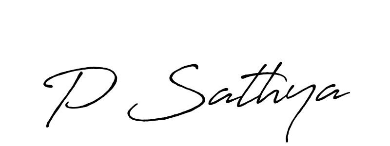 It looks lik you need a new signature style for name P Sathya. Design unique handwritten (Antro_Vectra_Bolder) signature with our free signature maker in just a few clicks. P Sathya signature style 7 images and pictures png