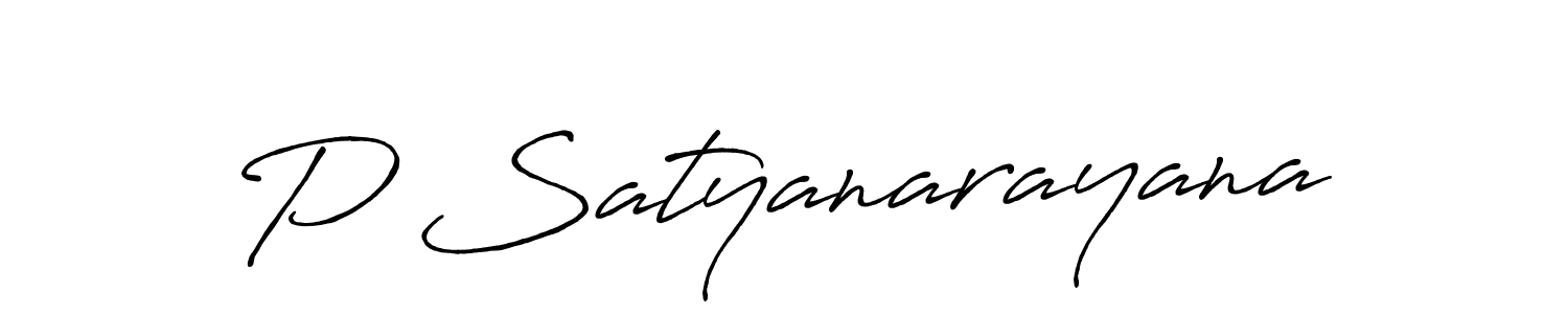 P Satyanarayana stylish signature style. Best Handwritten Sign (Antro_Vectra_Bolder) for my name. Handwritten Signature Collection Ideas for my name P Satyanarayana. P Satyanarayana signature style 7 images and pictures png