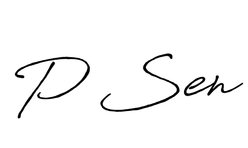 Also we have P Sen name is the best signature style. Create professional handwritten signature collection using Antro_Vectra_Bolder autograph style. P Sen signature style 7 images and pictures png