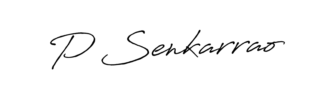 Make a beautiful signature design for name P Senkarrao. With this signature (Antro_Vectra_Bolder) style, you can create a handwritten signature for free. P Senkarrao signature style 7 images and pictures png