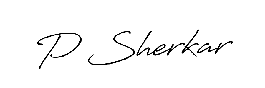 Also we have P Sherkar name is the best signature style. Create professional handwritten signature collection using Antro_Vectra_Bolder autograph style. P Sherkar signature style 7 images and pictures png