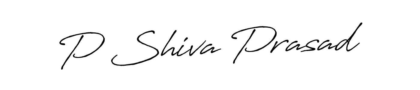 Use a signature maker to create a handwritten signature online. With this signature software, you can design (Antro_Vectra_Bolder) your own signature for name P Shiva Prasad. P Shiva Prasad signature style 7 images and pictures png