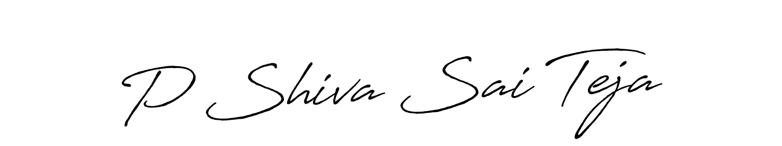 P Shiva Sai Teja stylish signature style. Best Handwritten Sign (Antro_Vectra_Bolder) for my name. Handwritten Signature Collection Ideas for my name P Shiva Sai Teja. P Shiva Sai Teja signature style 7 images and pictures png