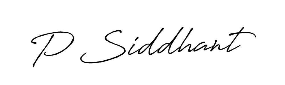 P Siddhant stylish signature style. Best Handwritten Sign (Antro_Vectra_Bolder) for my name. Handwritten Signature Collection Ideas for my name P Siddhant. P Siddhant signature style 7 images and pictures png