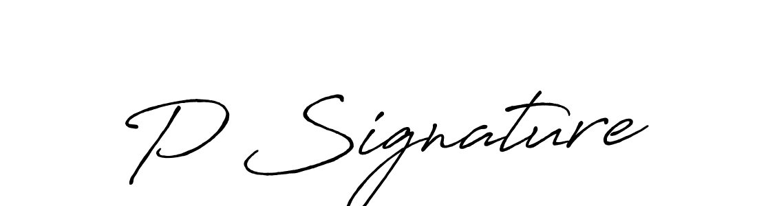 Create a beautiful signature design for name P Signature. With this signature (Antro_Vectra_Bolder) fonts, you can make a handwritten signature for free. P Signature signature style 7 images and pictures png