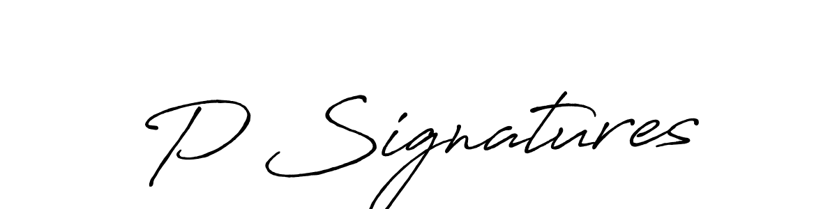How to make P Signatures name signature. Use Antro_Vectra_Bolder style for creating short signs online. This is the latest handwritten sign. P Signatures signature style 7 images and pictures png