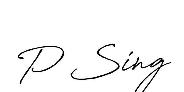 Also we have P Sing name is the best signature style. Create professional handwritten signature collection using Antro_Vectra_Bolder autograph style. P Sing signature style 7 images and pictures png