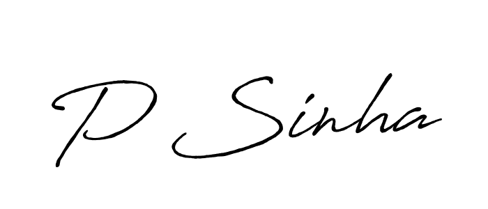 Antro_Vectra_Bolder is a professional signature style that is perfect for those who want to add a touch of class to their signature. It is also a great choice for those who want to make their signature more unique. Get P Sinha name to fancy signature for free. P Sinha signature style 7 images and pictures png