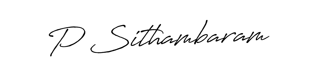 Make a beautiful signature design for name P Sithambaram. With this signature (Antro_Vectra_Bolder) style, you can create a handwritten signature for free. P Sithambaram signature style 7 images and pictures png