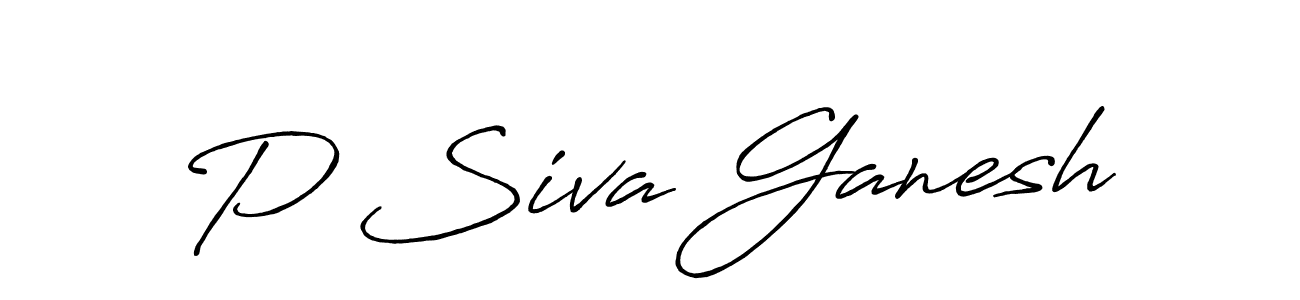 How to make P Siva Ganesh signature? Antro_Vectra_Bolder is a professional autograph style. Create handwritten signature for P Siva Ganesh name. P Siva Ganesh signature style 7 images and pictures png