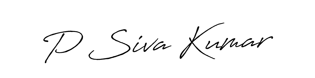 Design your own signature with our free online signature maker. With this signature software, you can create a handwritten (Antro_Vectra_Bolder) signature for name P Siva Kumar. P Siva Kumar signature style 7 images and pictures png